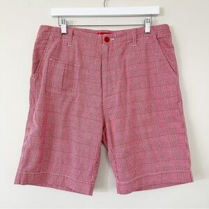 Supreme Red Plaid Shorts